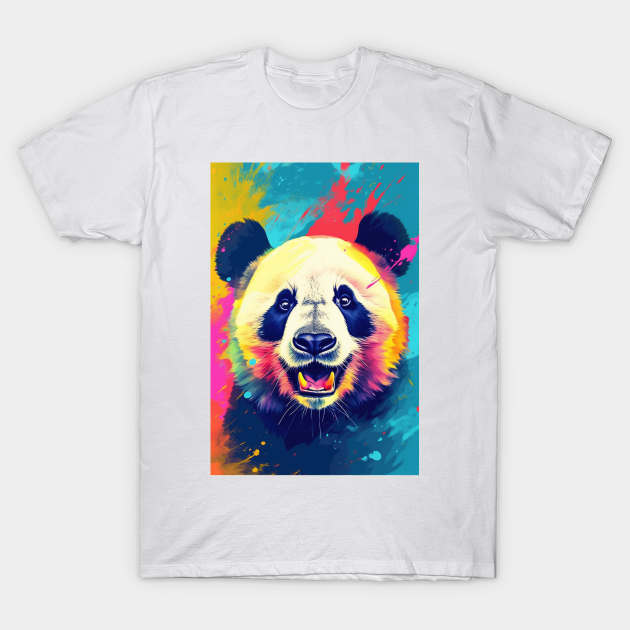 Panda Bear Portrait T-Shirt by JensenArtCo